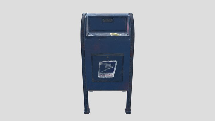 USPS collection box 3D Model