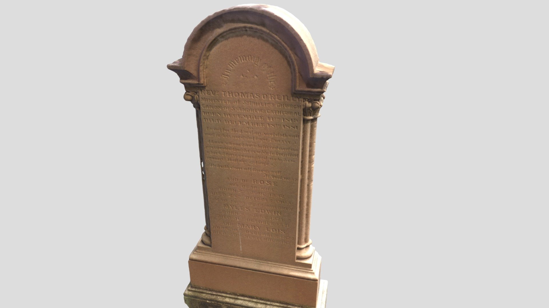 Carved headstone - Rookwood Cemetery  Sydney.