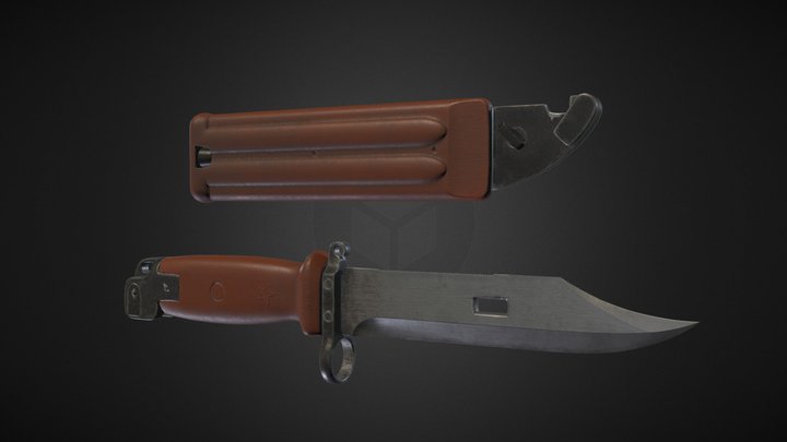 AK Bayonet Knife 3D Model