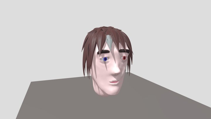 Visage Couleur 3D Model