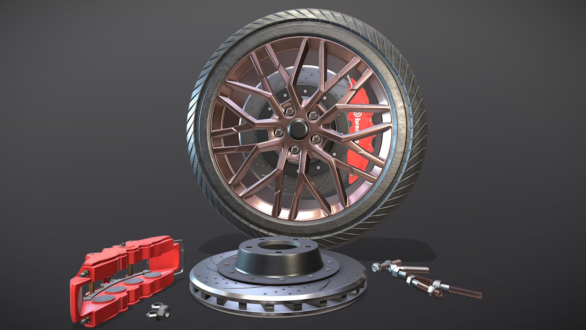 Brake system 3D model by Vladimir (VladimirZ) [1461bc2] Sketchfab