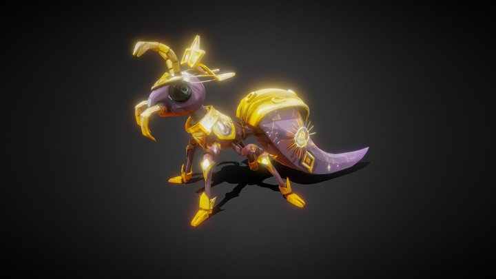 Mythic ant queen with armor 3D Model
