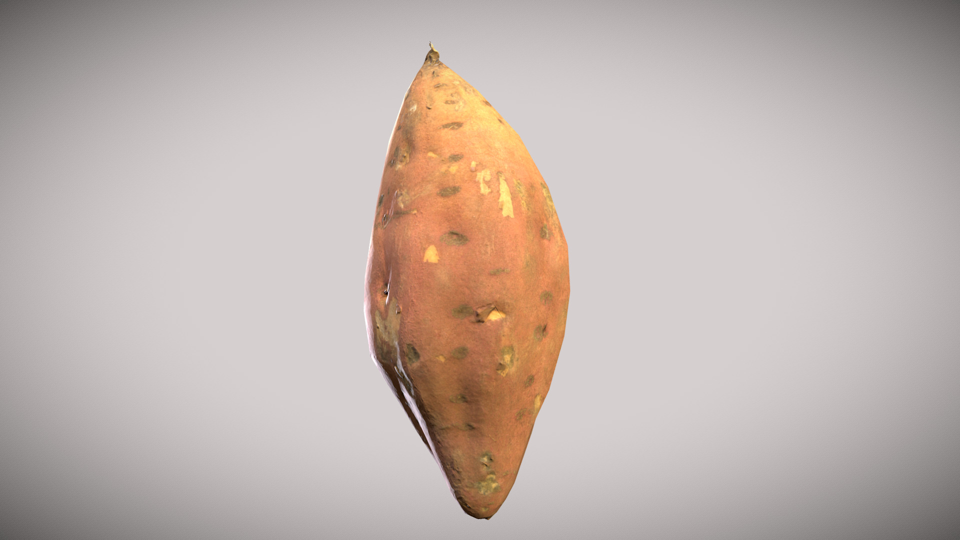 3D model Sweet potato – photogrammetry + RAW scan data - This is a 3D model of the Sweet potato - photogrammetry + RAW scan data. The 3D model is about a close up of a fruit.