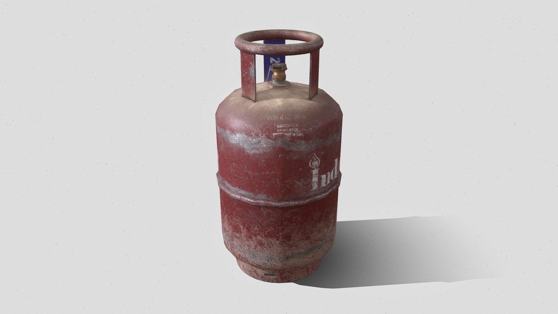 Indane Gas Cylinder Low Poly Download Free 3D model by Ponraj G