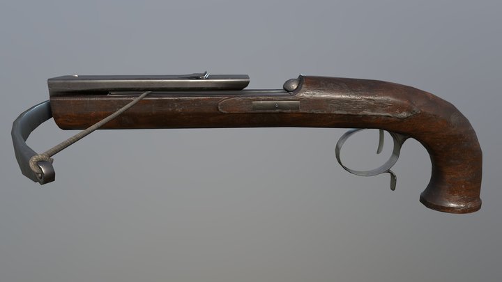 Old Pistol Crossbow 3D Model