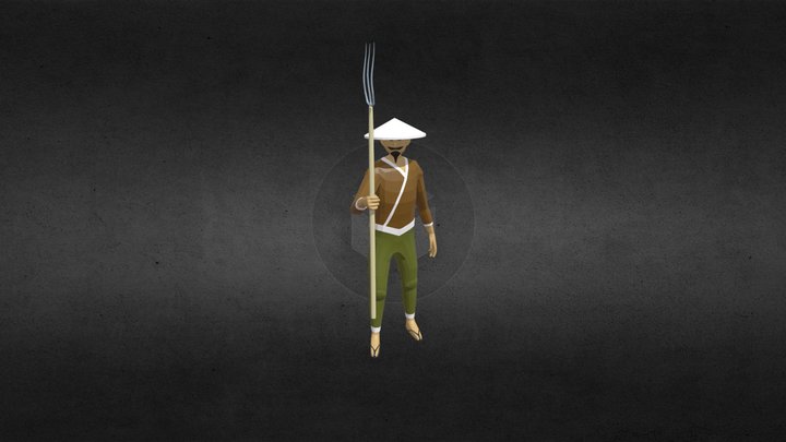Dynasty - Farmer Attack - Low poly 3D Model