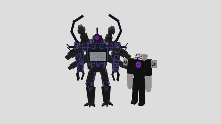 Tri titan and titan projector man 3D Model