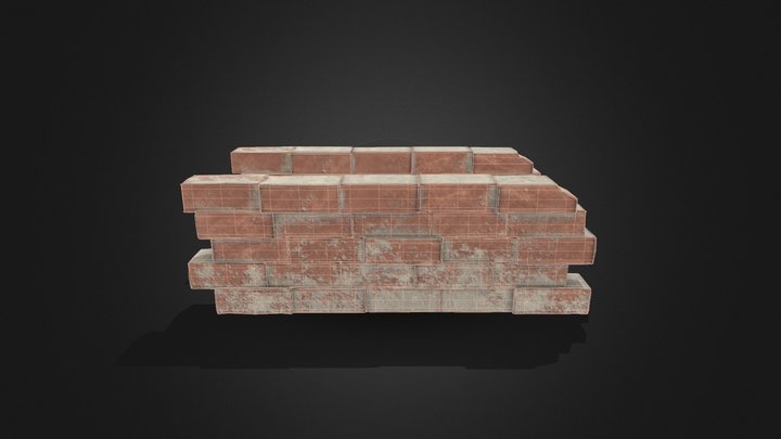 Old Lowpoly/Highpoly Wall – Free 3D Model STL