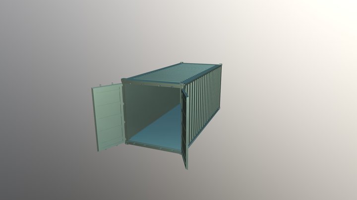 Shipping Container Untextured 3D Model