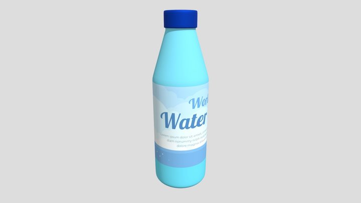 Water Bottle Low Poly [FREE] 3D Model