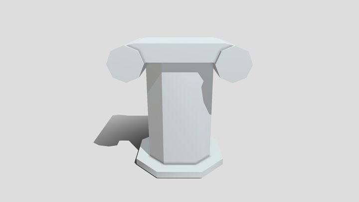 LowPoly Podium 3D Model