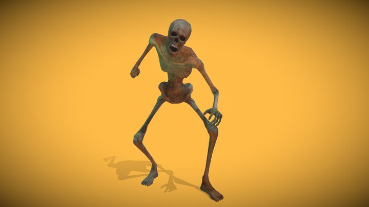 Skeleton Zombie 2 3D Model