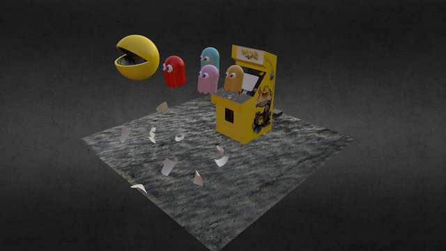 Pacman A 3d Model Collection By Bricelangnguyen1 Bricelangnguyen1 Sketchfab