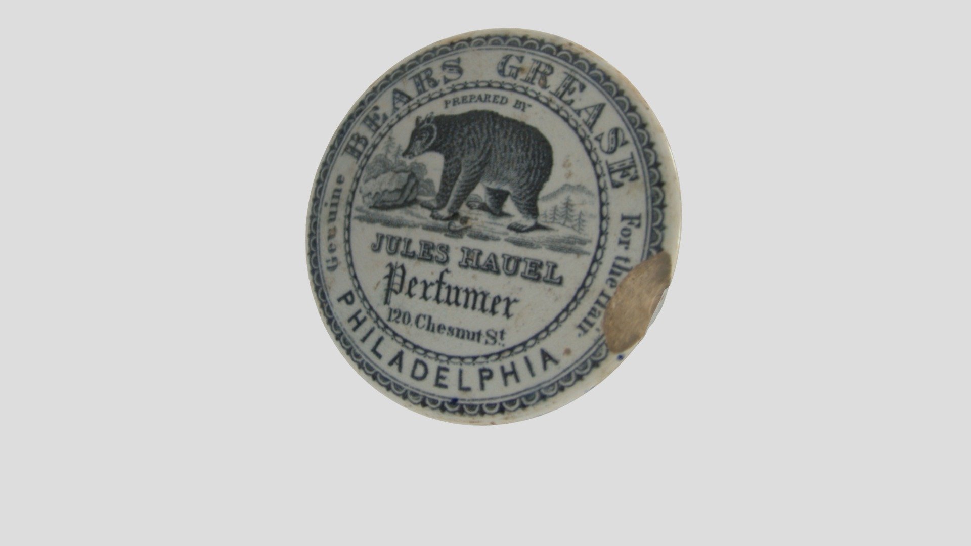 Bears Grease Lid — Sketchfab embed 3D viewer