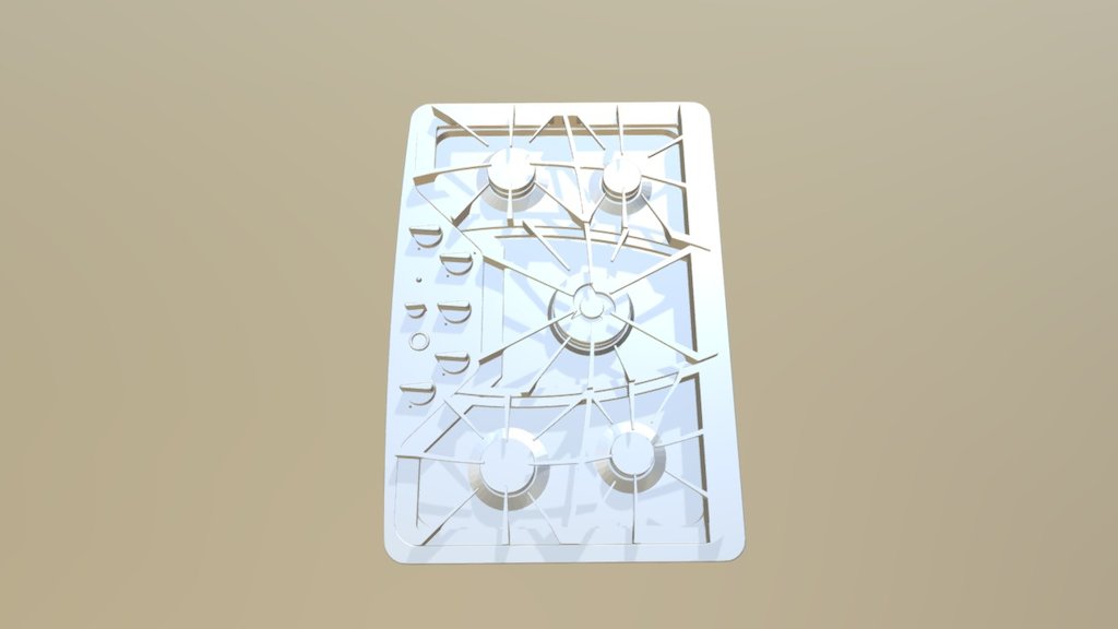GE Cafe 30" Stainless Steel Cooktop — Sketchfab embed 3D viewer