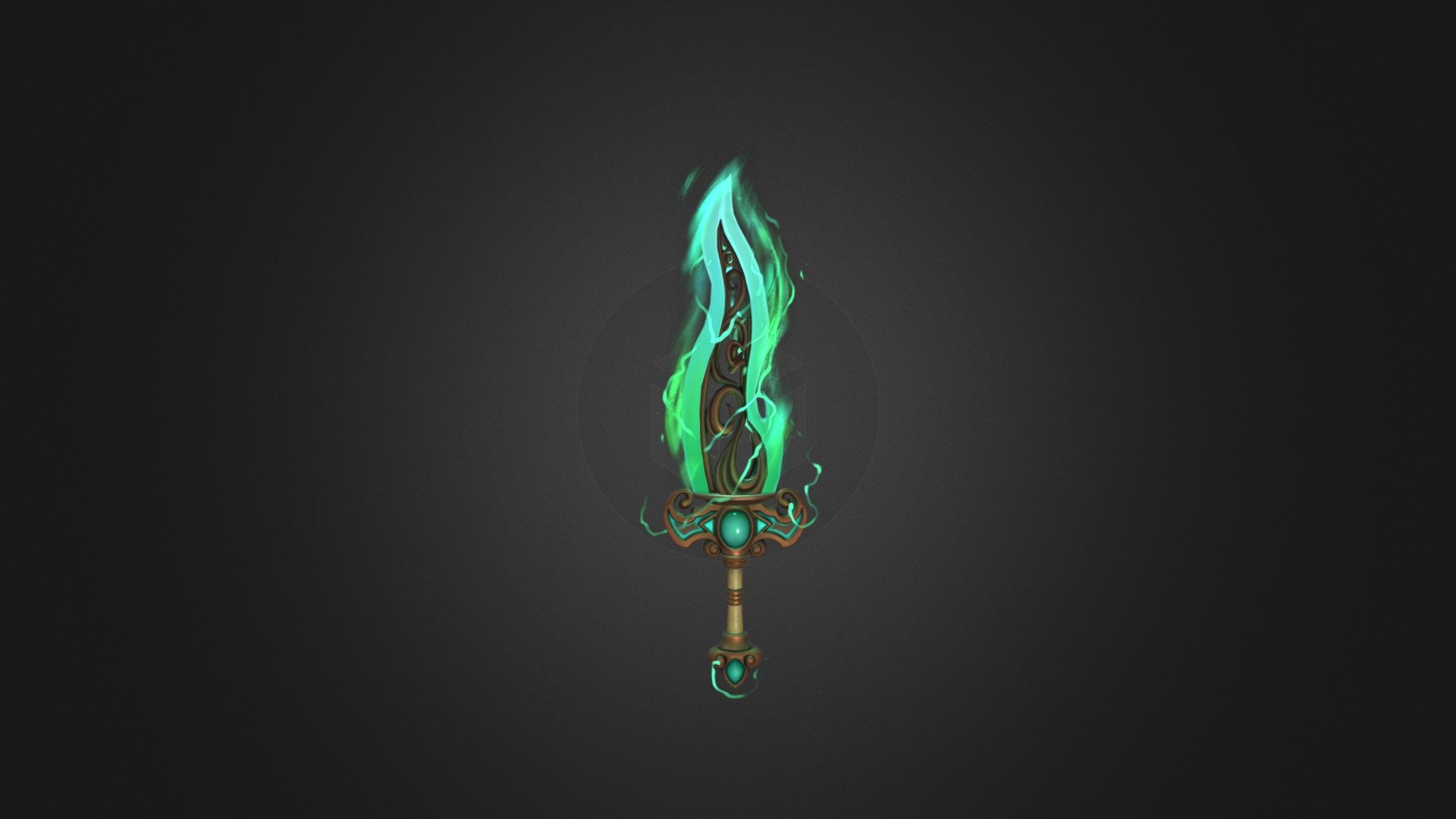 Allods Green Dagger - 3D model by pixelbutterfly (@pixelb) [146eefd ...