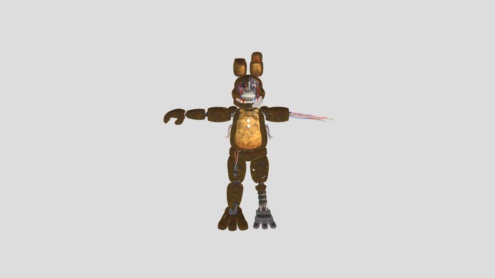 Tpose ALT Withered Spring Bonnie The Bunny 3D Model
