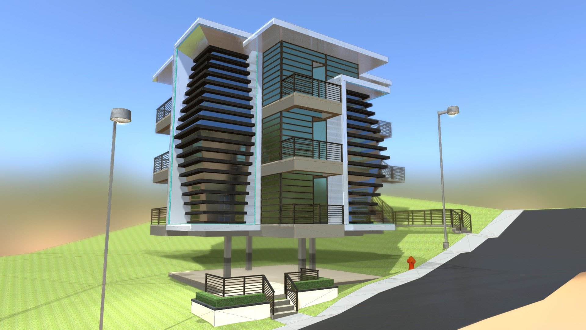 Modern Building B - Buy Royalty Free 3D Model By Metaroy [14700d9 ...