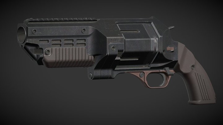 Heavy Revolver concept 3D Model