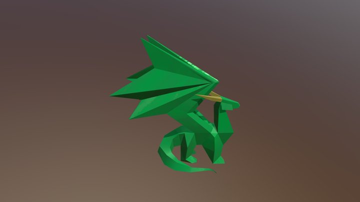 Spyro Crystal Dragon (Low Poly) 3D Model