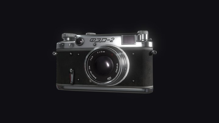Retro camera FED 2 3D Model