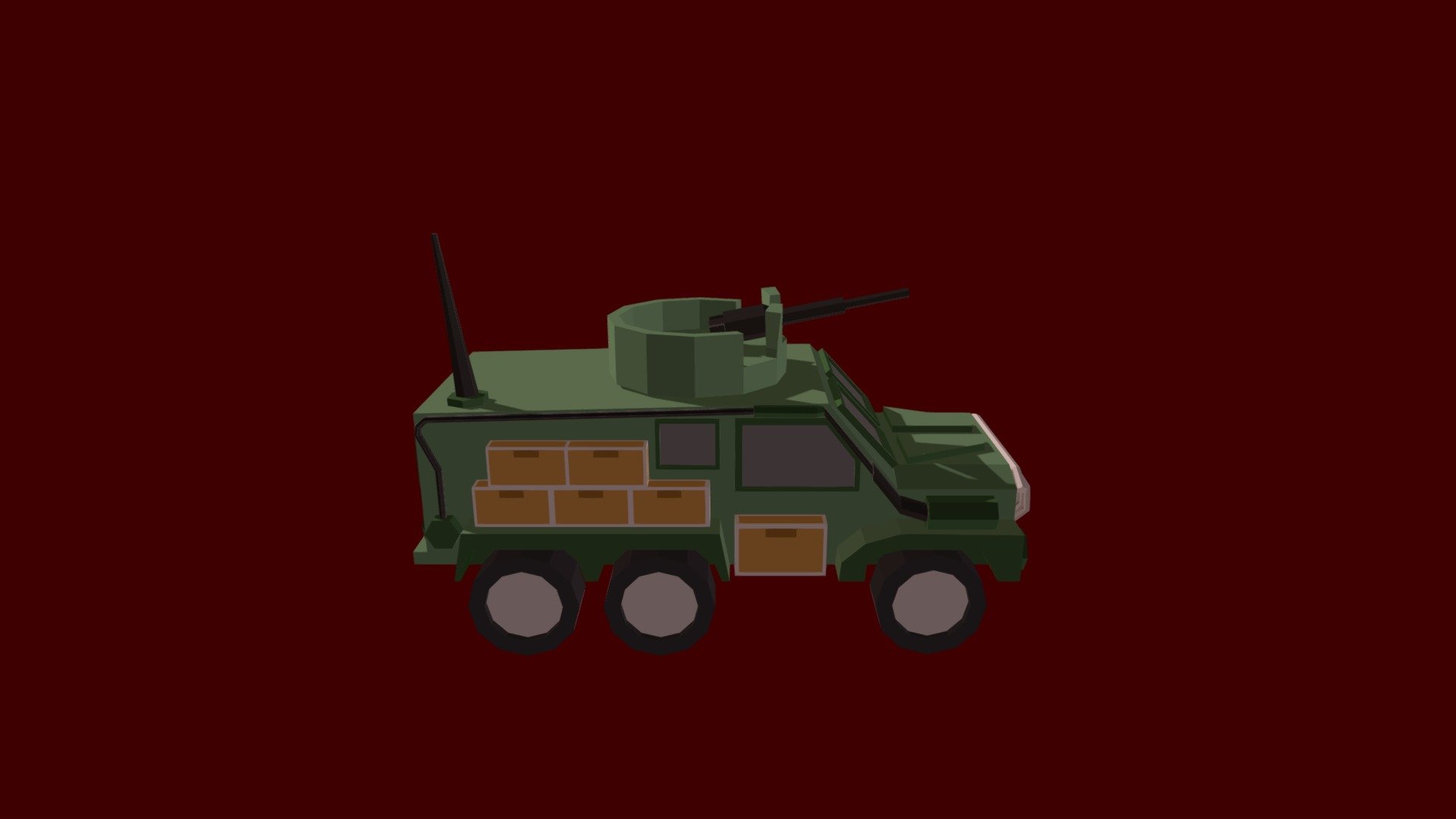 Low poly Military Car