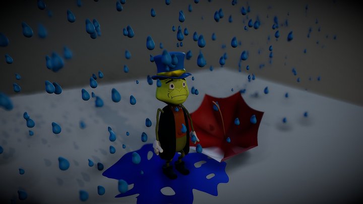 Jimini Cricket not using his umbrella 3D Model