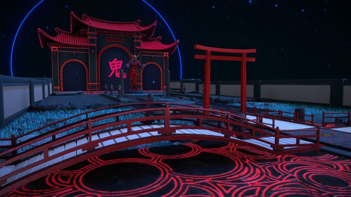 Oni´s clan temple 3D Model
