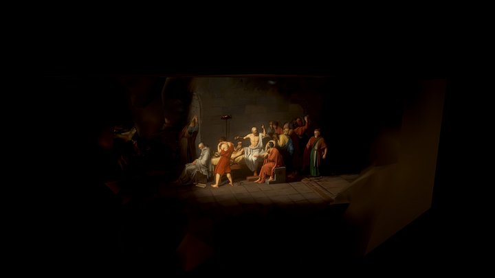 Socrates Painting - Genie 3 to Textured 3D Mesh 3D Model