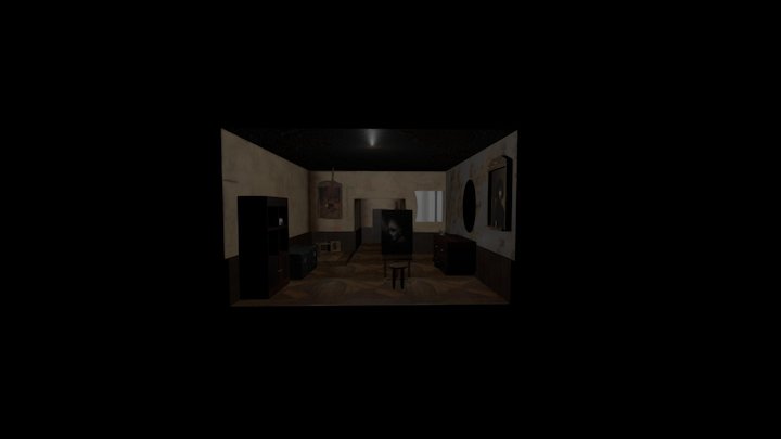 Scary House Interior 3D Model