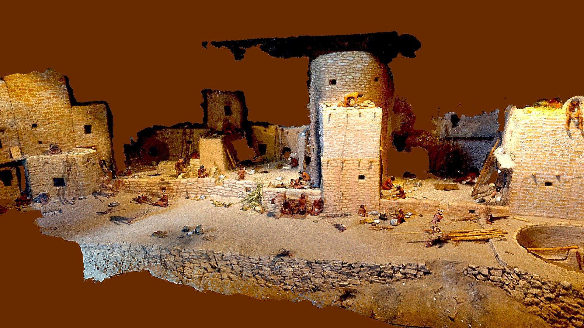 Mesa Verde, Sheltered Pueblo Diorama - Download Free 3D model by John ...