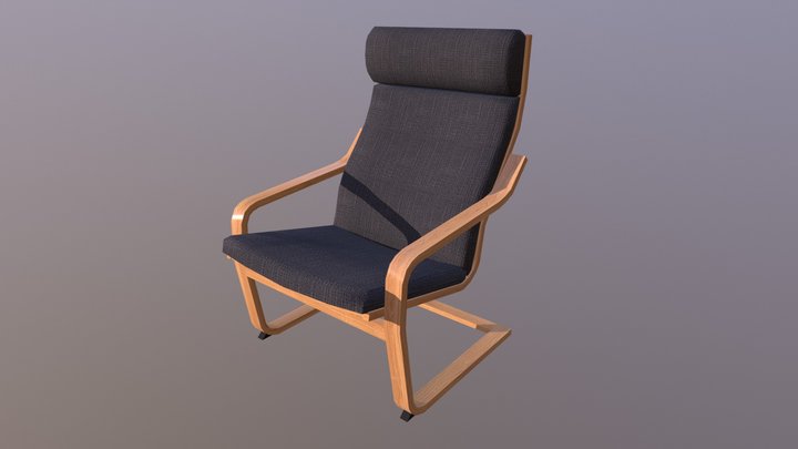 IKEA Poang armchair 3D Model