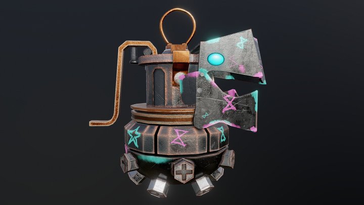 Jinx Bomb Arcane 3D Model