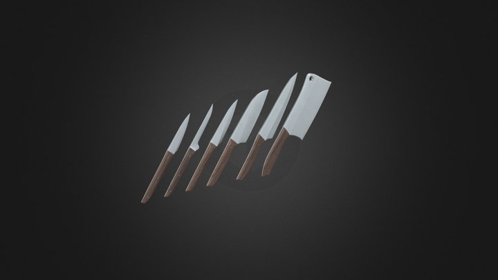 Knife Set 1 3D Model