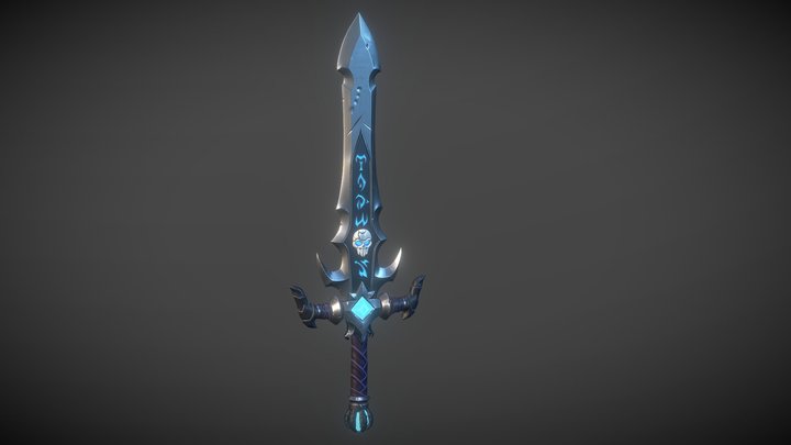Stylized Death Knight Sword 3D Model