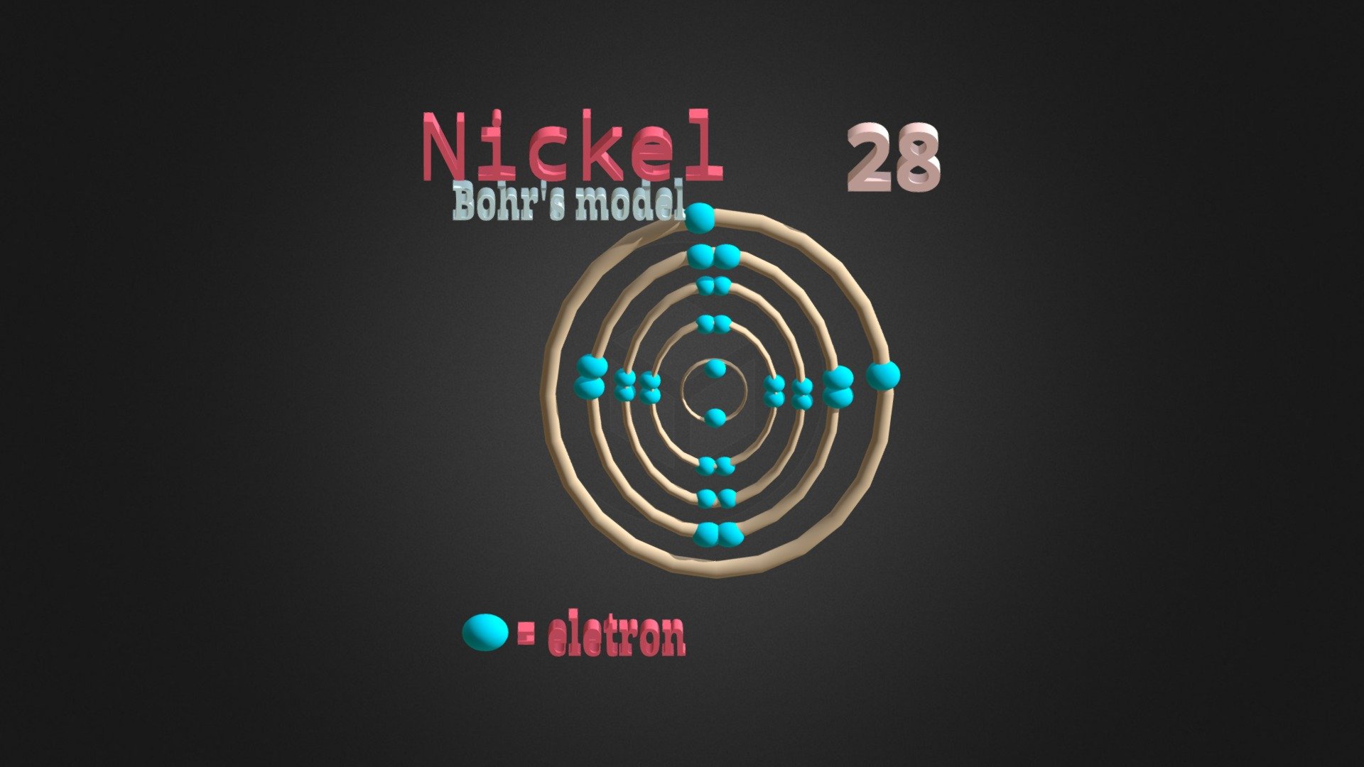Nickel Bohr Model 3d Model By A Mb7902 A Mb7902 147ce76