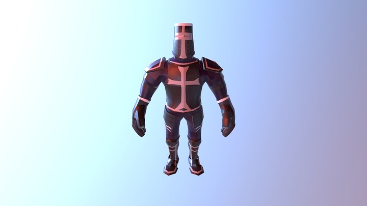 Low Poly Knight 3D Model
