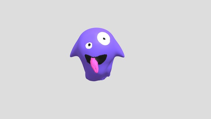 blurple the purple ghost 3D Model
