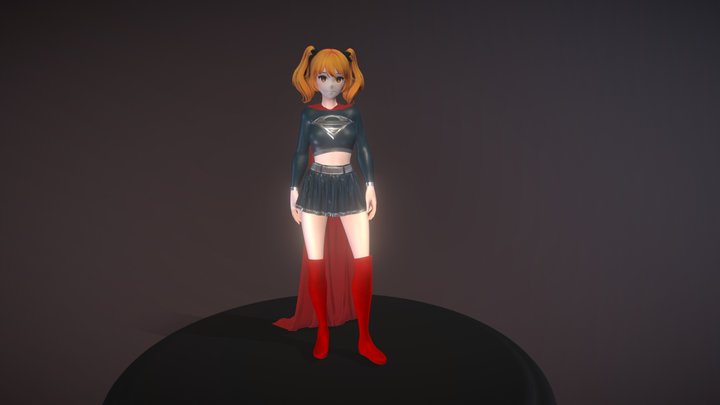 Super Girl Cloth Model 3D Model