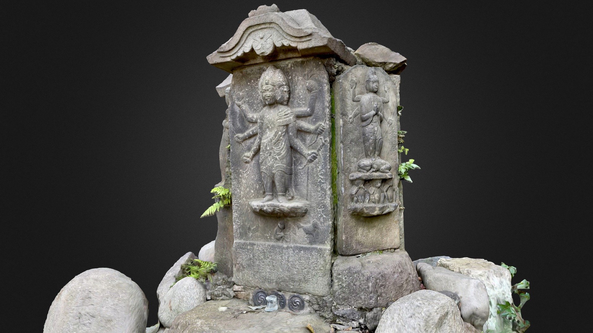 庚申塔（東京都文京区根津１丁目２８番９号 根津神社）