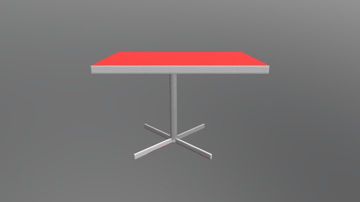 Diner - Booth Table 3D Model