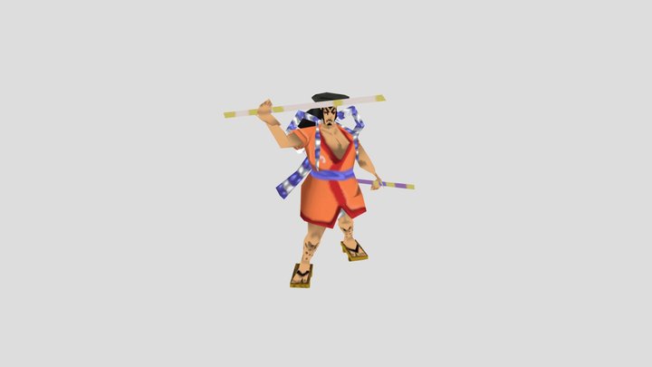 Low Poly Kozuki Oden 3D Model