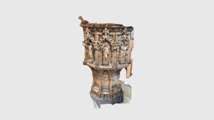 3D Scan Of A Cathedral Pulpit [Free] 3D Model