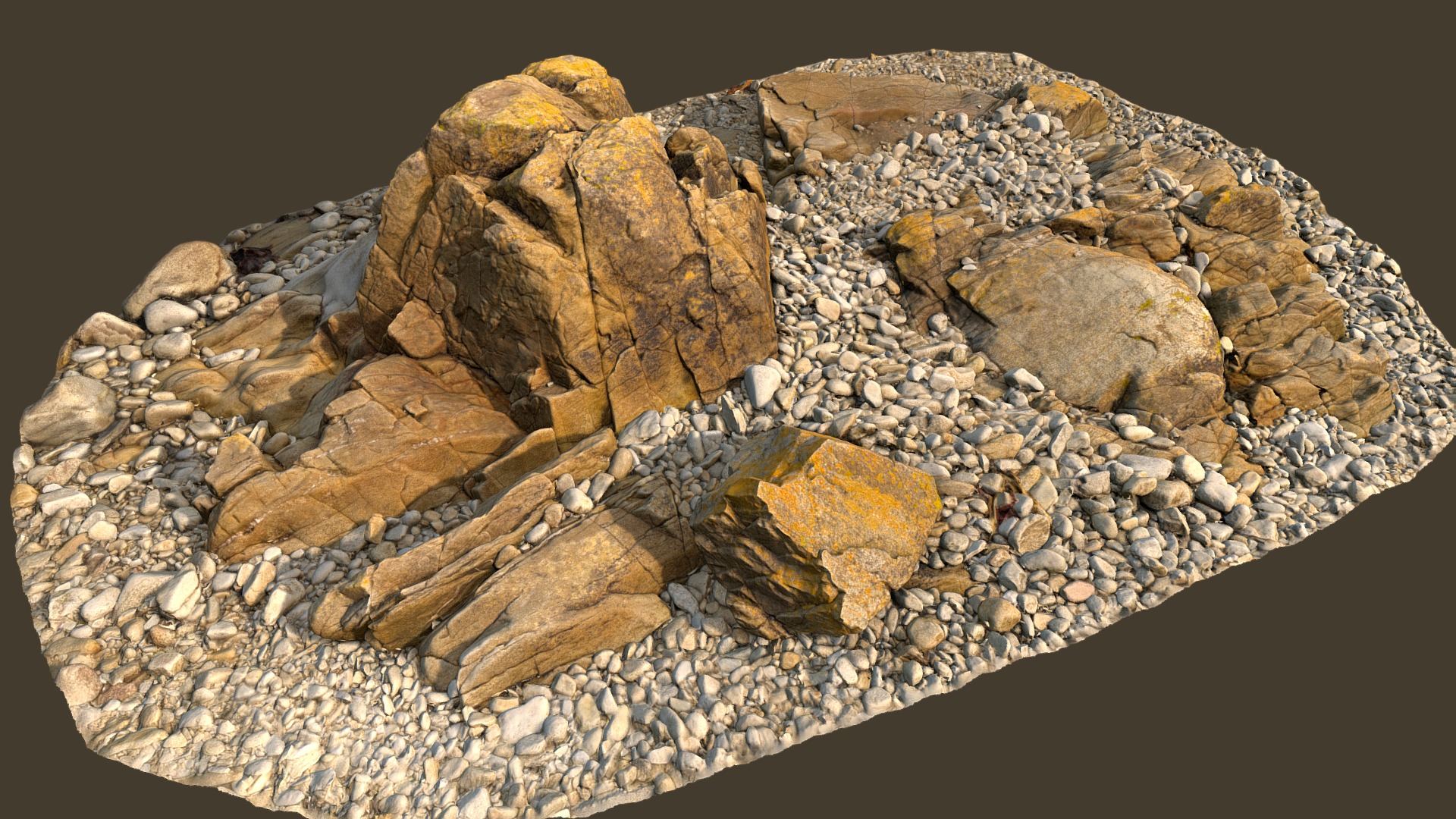 3D model Metadolerite rock and pebble - This is a 3D model of the Metadolerite rock and pebble. The 3D model is about a pile of rocks.