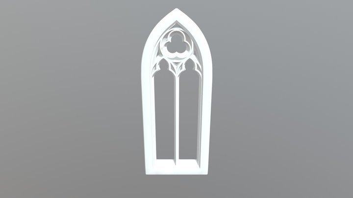 Small Gothic Window 3D Model