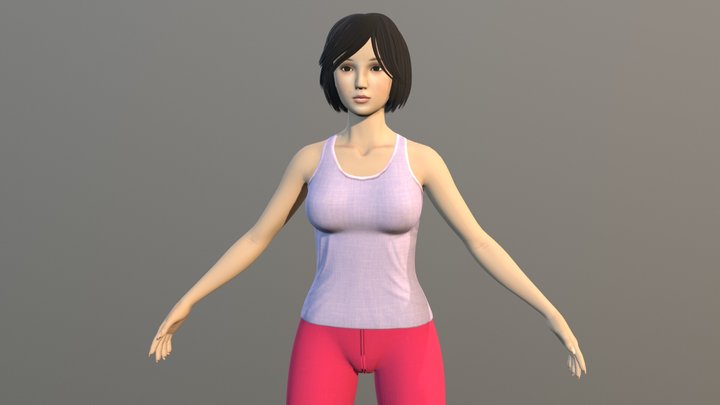 Fitness Trainer_outfit1 3D Model