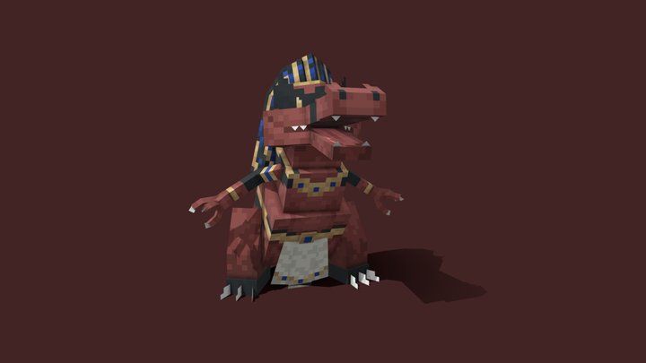 Krookodile Anubis Cobblemon 3D Model
