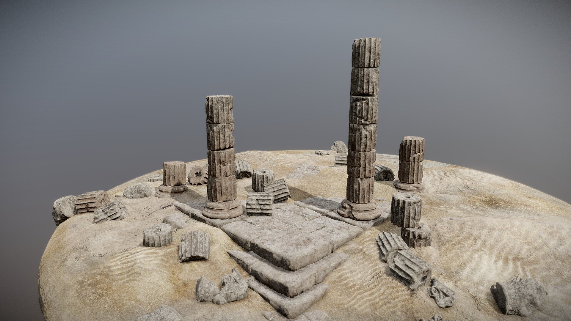 Greek Ruins - 3D model by eastepp [1486390] - Sketchfab