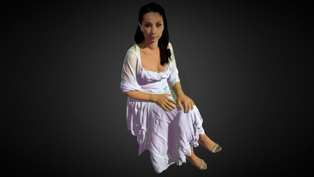 Lady in a white dress - n°2 3D Model