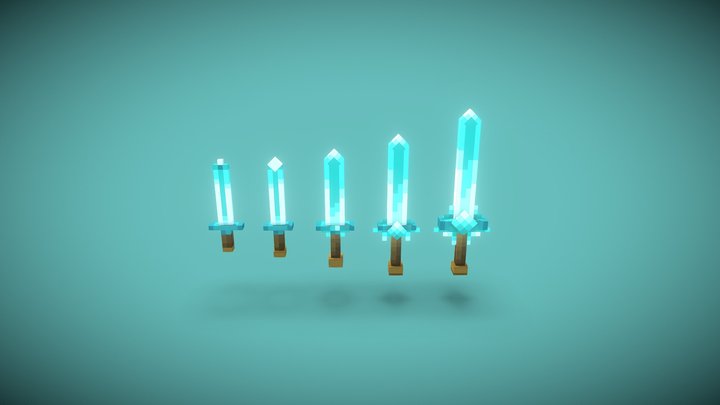 Diamond swords evolution [ downloadable ] 3D Model